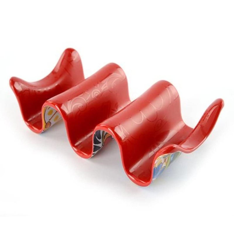 Prepara Multiple Taco Holder, Red, Holds 3 Tacos - Image 2